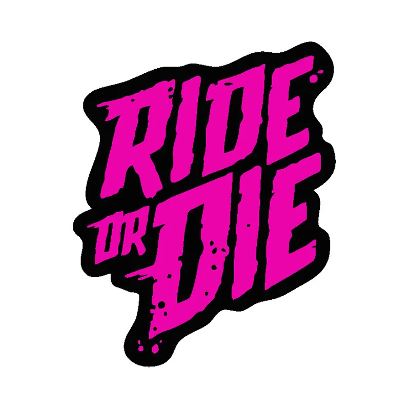 RIDE OR DIE Fahrrad-Aufkleber Fahrrad-Oberrohr Dekorative Aufkleber DIY Wasserdichte Vinyl-Aufkleber für MTB Fahrrad-Dekorationsaufkleber