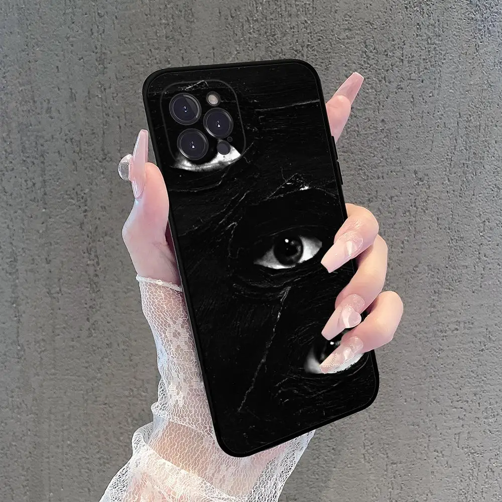 Scary Face Eyes Phone Case For iPhone 15 14 11 12 13 Mini Pro XS Max Cover 7 8 Plus X XR Funda Shell
