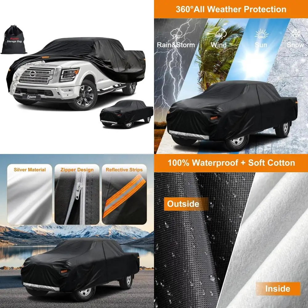 

Custom Fit Heavy Duty Outdoor Car Cover for Nissan Titan Crew Cab Short Bed 2015-2025, Full Exterior Protection Pickup Truck Cov