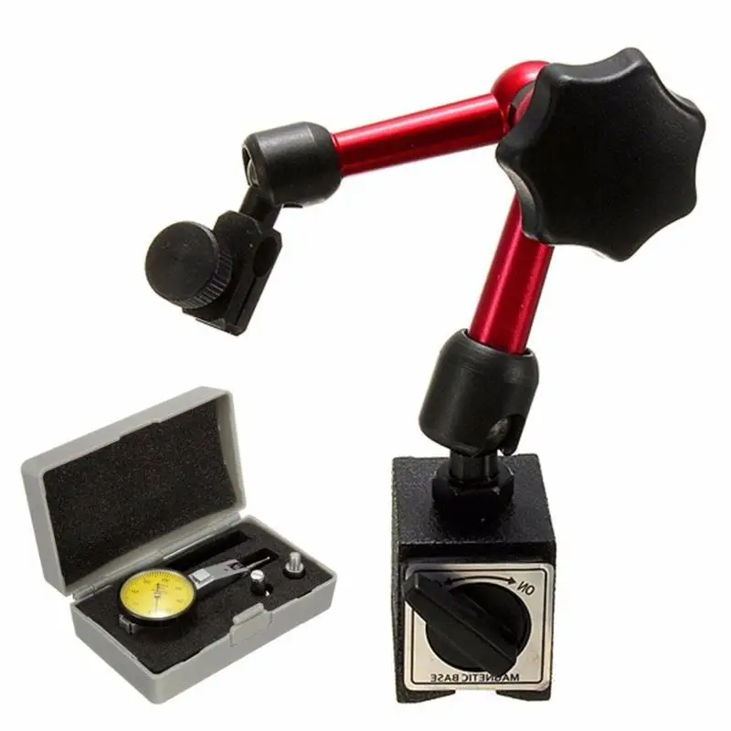 مؤشر الطلب المغناطيسي حامل الهاتفي تتحمل مقياس المغناطيسي حامل قاعدة ميكرومتر قياس أدوات ساعة نوع مؤشر مقارنة ساعة #6