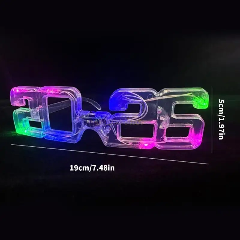 نظارات مضيئة 31BF مع 3 أوضاع إضاءة، نظارات LED، نظارات متوهجة لحفلات الهذيان، الزفاف، أعياد الميلاد، الحفلات الموسيقية، السنة #6