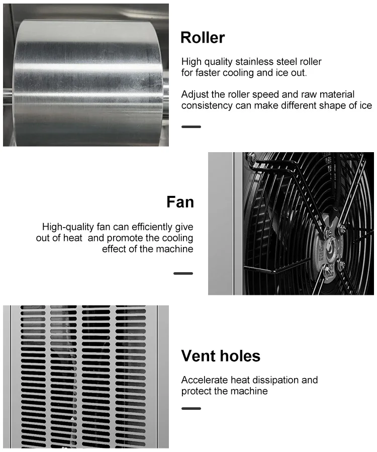 Ice maker 220KG/24H 2024 fully automatic snowflake ice maker stainless steel ice maker