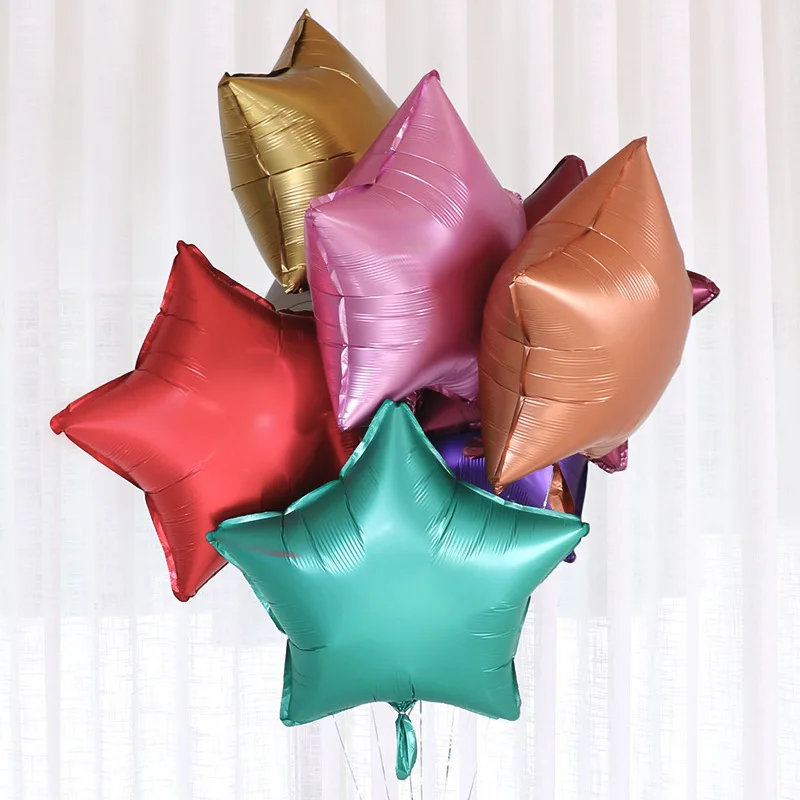 Heart Star Matte Helium Balloon, Metal and Sequins, Wedding Party Decor Supplies, Birthday Balloons, 10 PCs/Lot, 18in