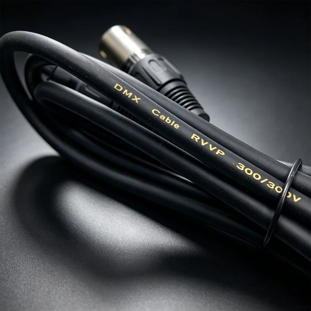 10pcs DMX Cables 3-Pin XLR 1M 2M Foil Shield DMX-512 Control Signal Transfer Cable For Stage Lighting Fixtures Audio DJ Console