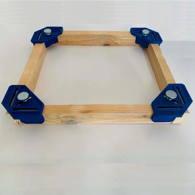 Jeu de Pinces d'Angle 90 en Bois, Support de Cadre de Travail et de Calcul, Outils de Fixation en T, 4 Pièces