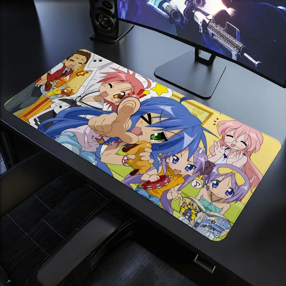 Extra Large Lucky Star Izumi Konata Hiiragi Kagami Loli Anime Girls Character Mouse Pad Anti-Slip Rubber Base Extended Desk Mat