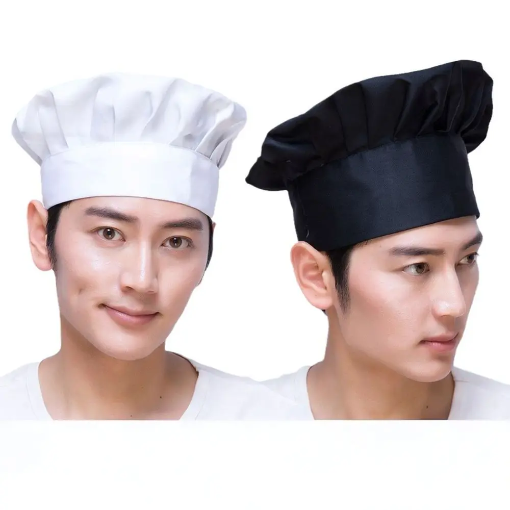 Professional Kitchen Chef Hat Mushroom Shape Breathable Cotton Cap For Hotel Restaurant Bakery Catering Staff Cooking Gear