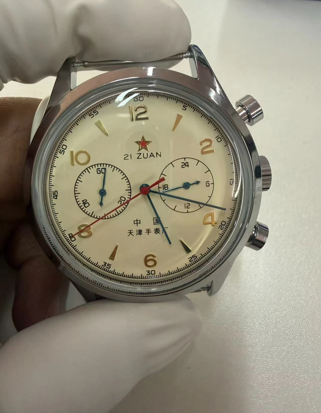 

1963 Men's Quartz Watch Tianjin1963Pilot's Model Watch Retro Classic Fashion Quartz Chronograph Watch 42mm Waterproof Gift Watch