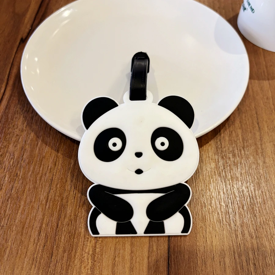 1/2 piece animal panda penguin luggage tag, trolley bag hanging tag, luggage anti-loss identifier label, travel essential luggag