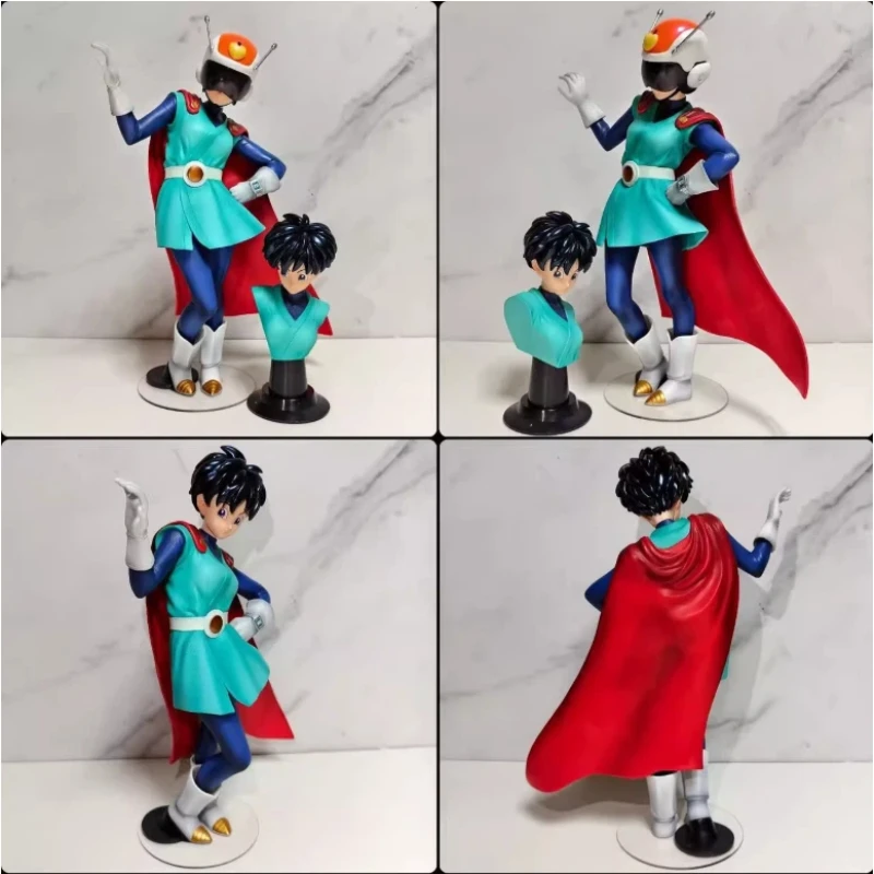 29/33 cm Dragon Ball Figuur Grote Saiyaman Gohan Videl Action Figure Dubbele Hoofd Standbeeld Anime Paar Model Verzamel Speelgoed decor Gift