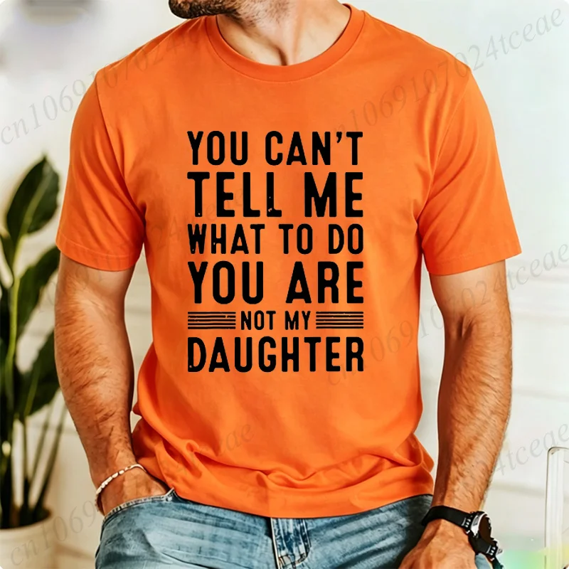 Lustiges Papa-Print-T-Shirt für Männer „Du kannst mir nicht sagen, was ich tun soll“ PAPA Geschenk von der Tochter Vintage-Grafik Kurzarm-T-Shirt Casual-Oberteil – Detail 3