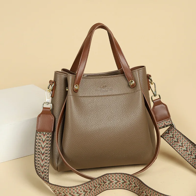 

2025 Vintage Tote Bag - Stylish Patchwork Shoulder Purse for Women, Large Capacity Casual Crossbody Mother Bag