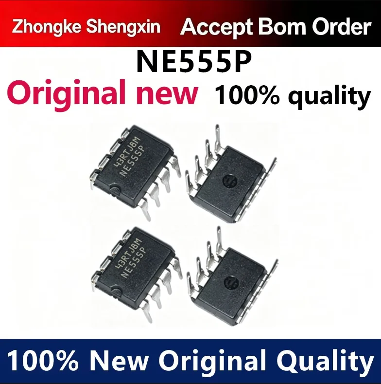 （5pcs-10pcs）New original NE555P direct insertion DIP-8 NE555 programmable timer chip timing oscillator