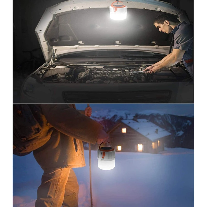 HOT-LED Solar Camping Lamp,Camping Lantern Portable Garden Tent Lamp Light Waterproof Searchlight For Night Fishing