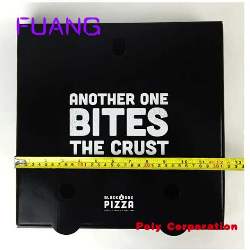 Caixa De Pizza 12 16 Polegadas Custom Made Corrugado Preto Pizza Caixa 15 polegadas