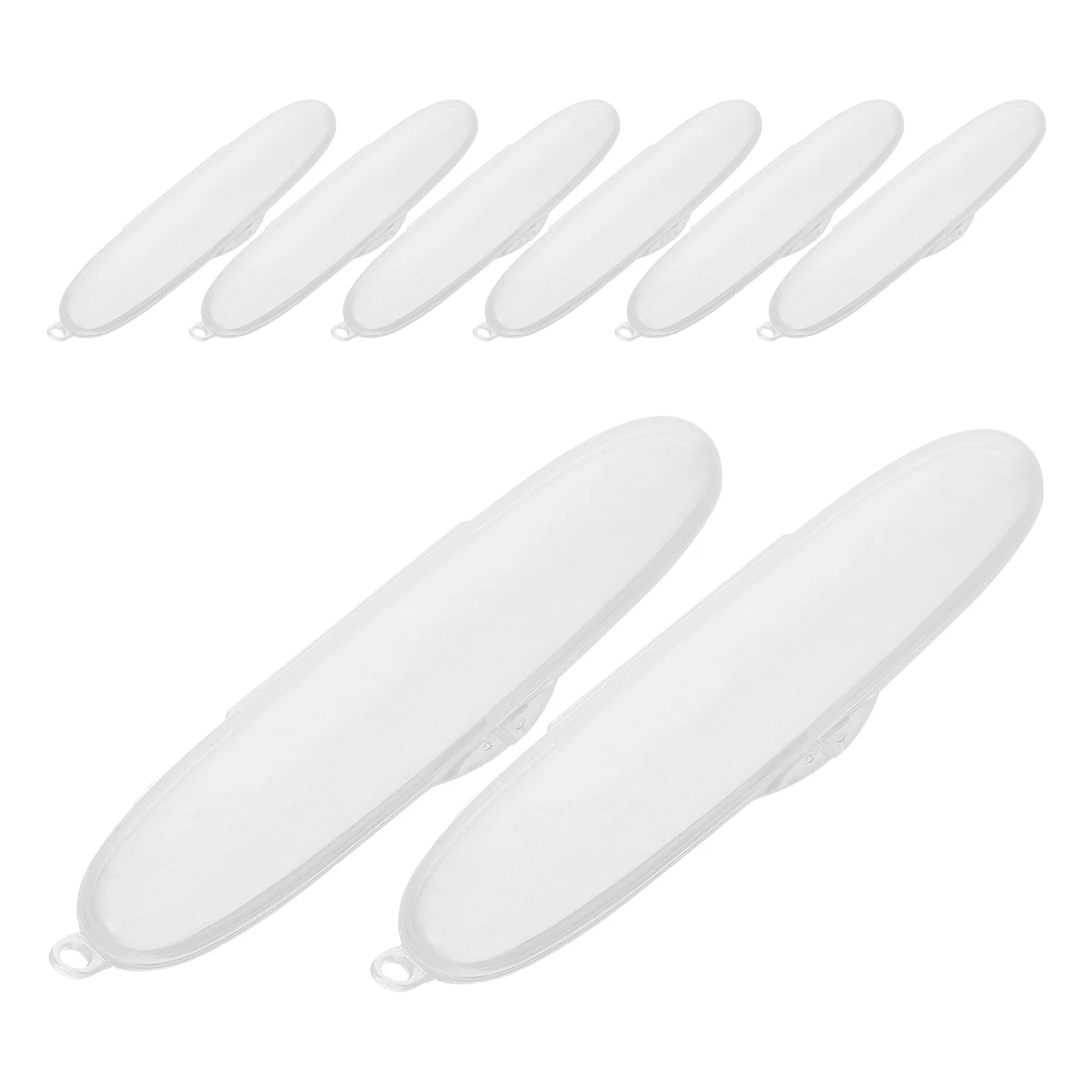 8 قطعة صندوق تخزين ملعقة شوكة الطفل: حامل أدوات سيليكون شفاف قابل لإعادة الاستخدام منظم أدوات المائدة المحمولة لأدوات المائدة الصغيرة