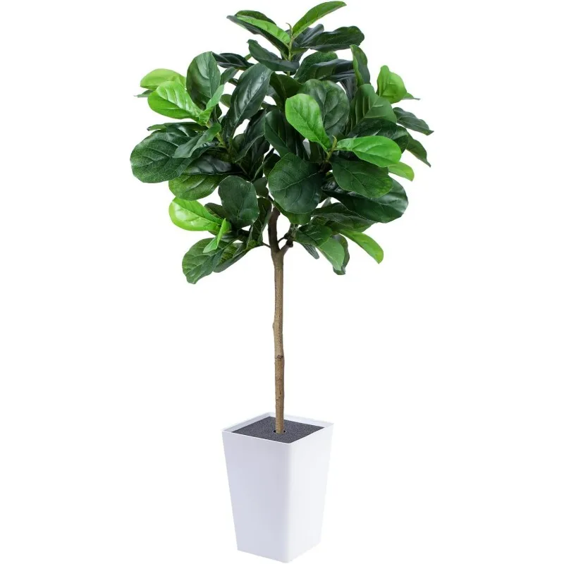 

Artificial Tree with Tall Planter, 5ft Tall Potted Decorative Fake Tree for Home Office Floor Room Decor Plant,Housewarming Gift