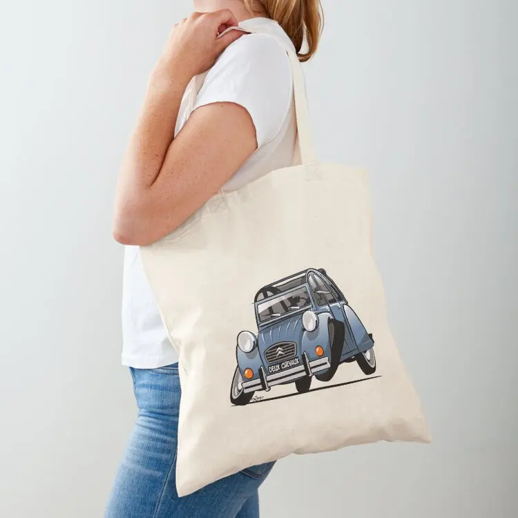 

2CV caricature blue Tote Bag Gift bag Lady bag Canvas tote women
