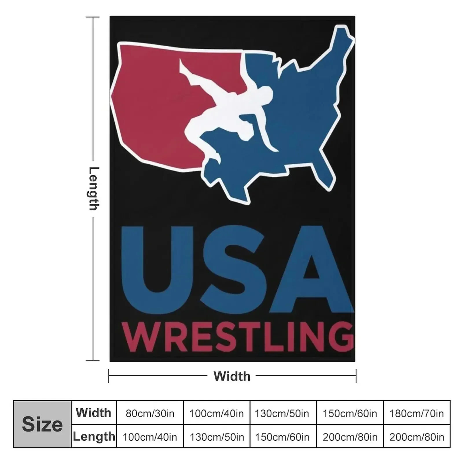 Brilliant No 1 USA Wrestling Design Throw Blanket couch cozy soft plush fuzzy picnic outdoor blanket