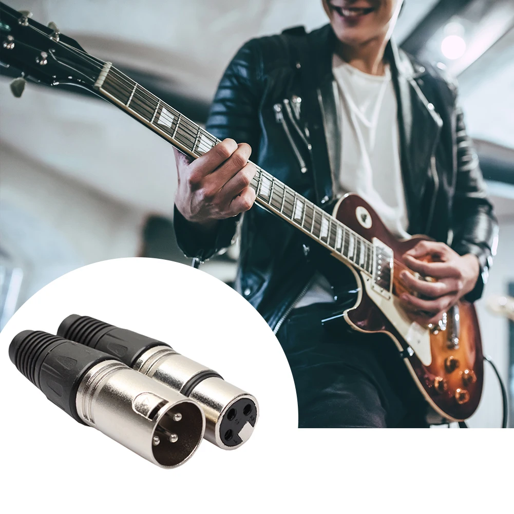 8pcs XLR Connector 4 Male 4 Female 3Pin Audio Microphone Connector Zinc Alloy Socket Panel Mount Chassis for Mixer Amplifier