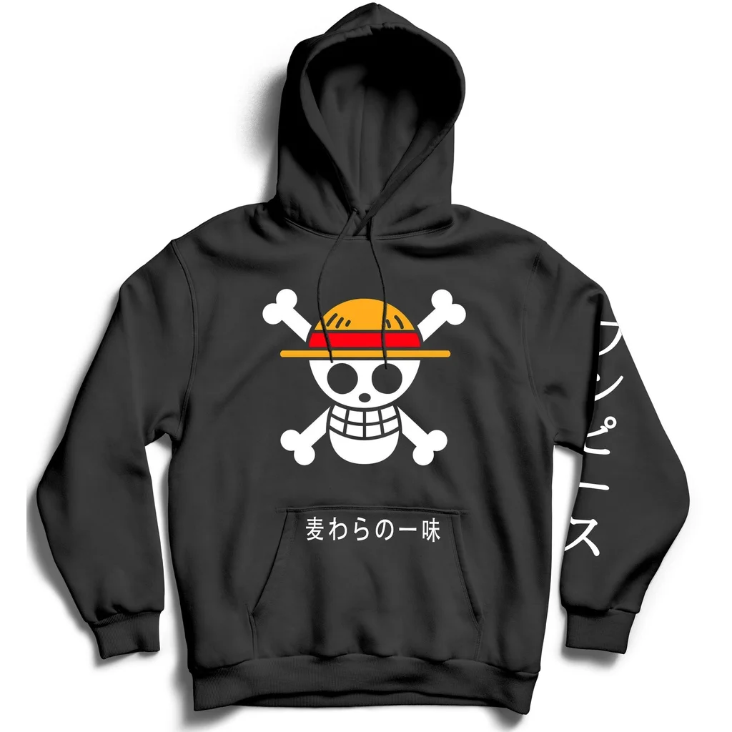 Moletom Canguru One Piece Chapéus De Palha