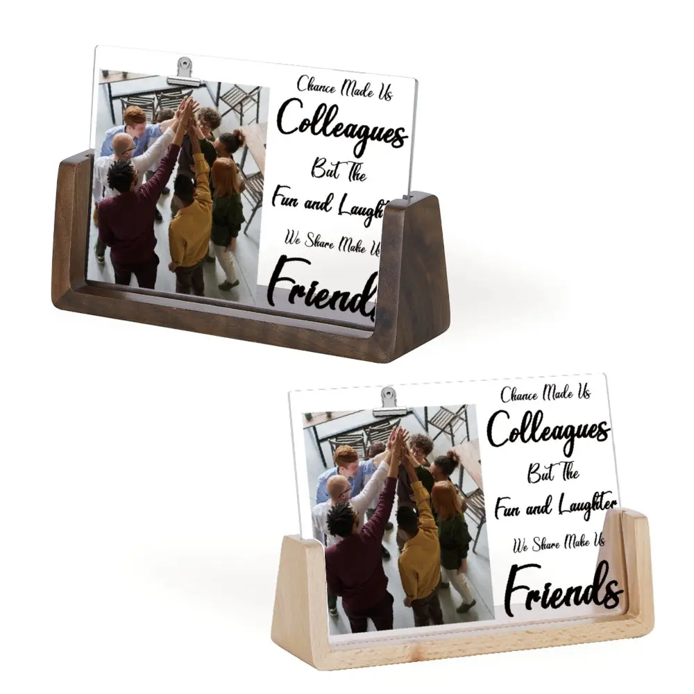 Custom Photo Frame Gift for Coworker Team Members Personalized Photo Frame Gifts Colleague Photo Display Acrylic Stand Frames