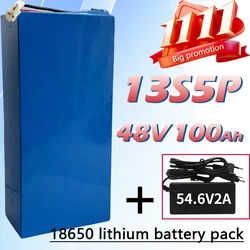 2024 new 36V48V electric vehicle lithium battery with built-in BMS13S5P 100000mAh, 18650 lithium battery+charger