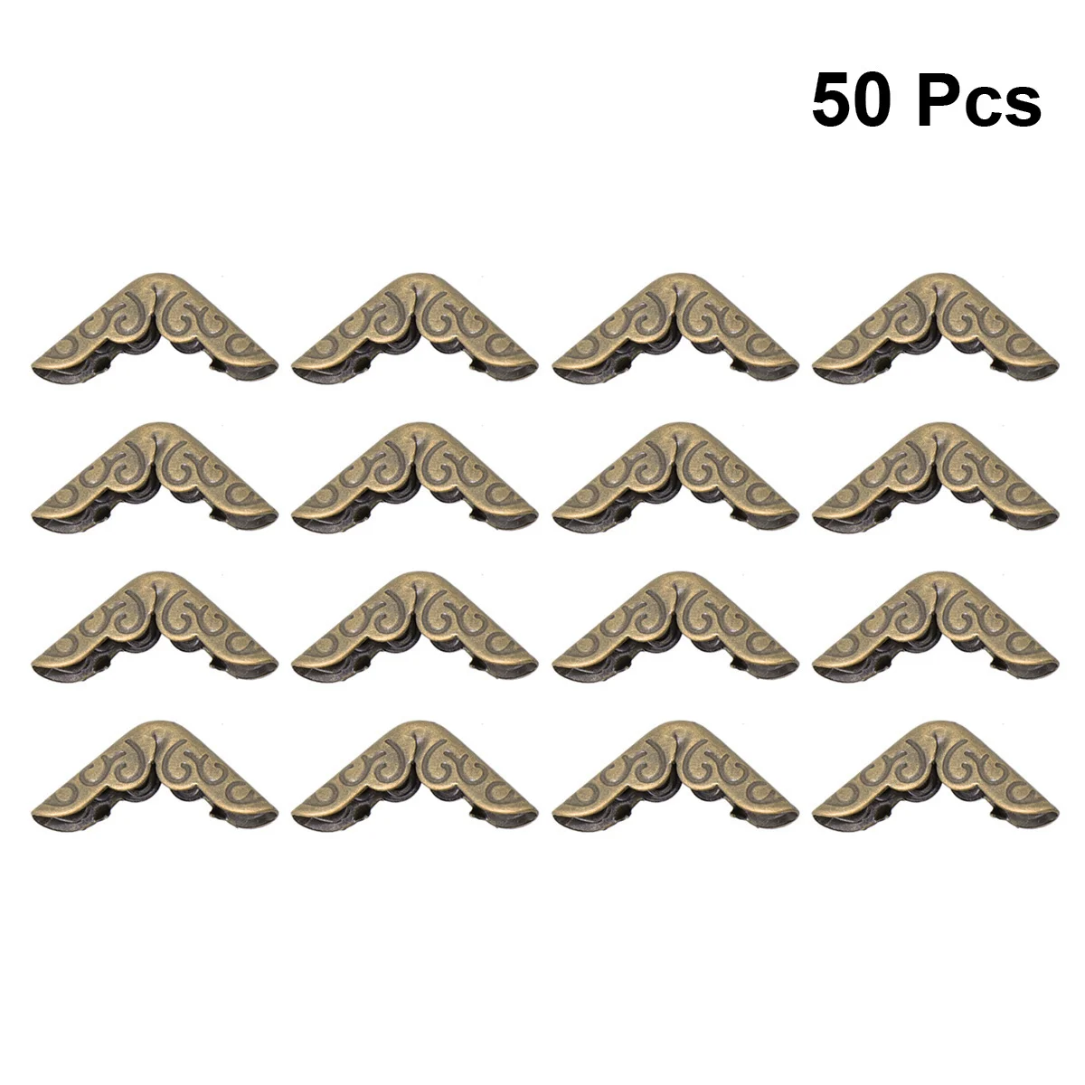 50pcs Metal Corner Protectors Brass Book Scrapbooking Accessories Notebook File Album Menu Protector Bronze Tone Hard