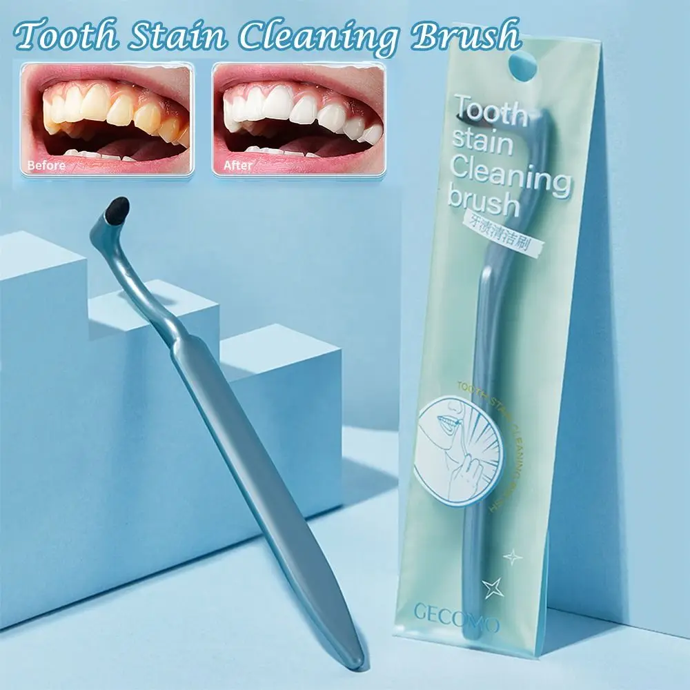 Durable L-shaped Tooth Stain Cleaning Brush Manual Hard Bristle Toothbrush Tartar Remover for Clean Gums Mouth