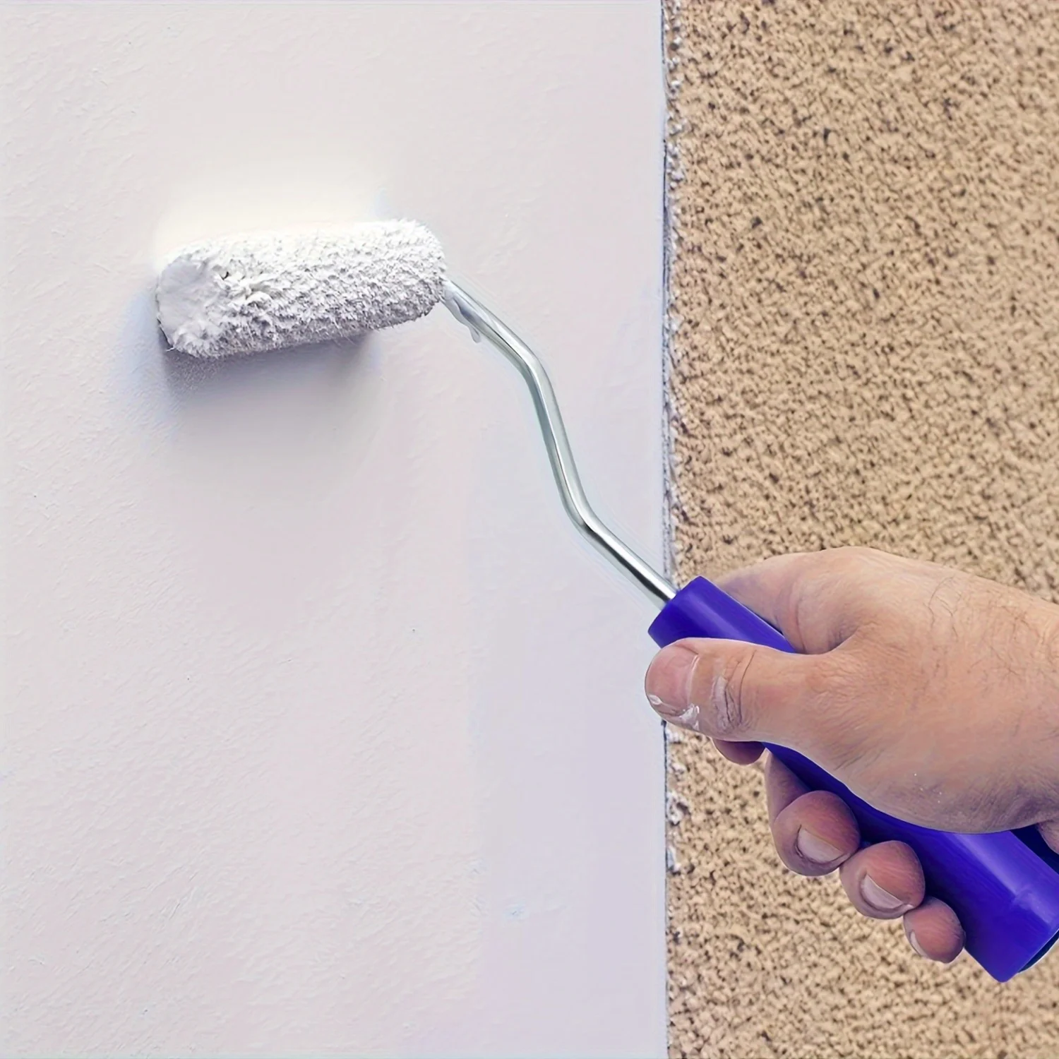 Zestaw narzędzi do malowania rolką |   Zestaw mini wałków malarskich 10 cm, taca na wałki, wałek malarski z uchwytem, narzędzie do dekoracji wnętrz