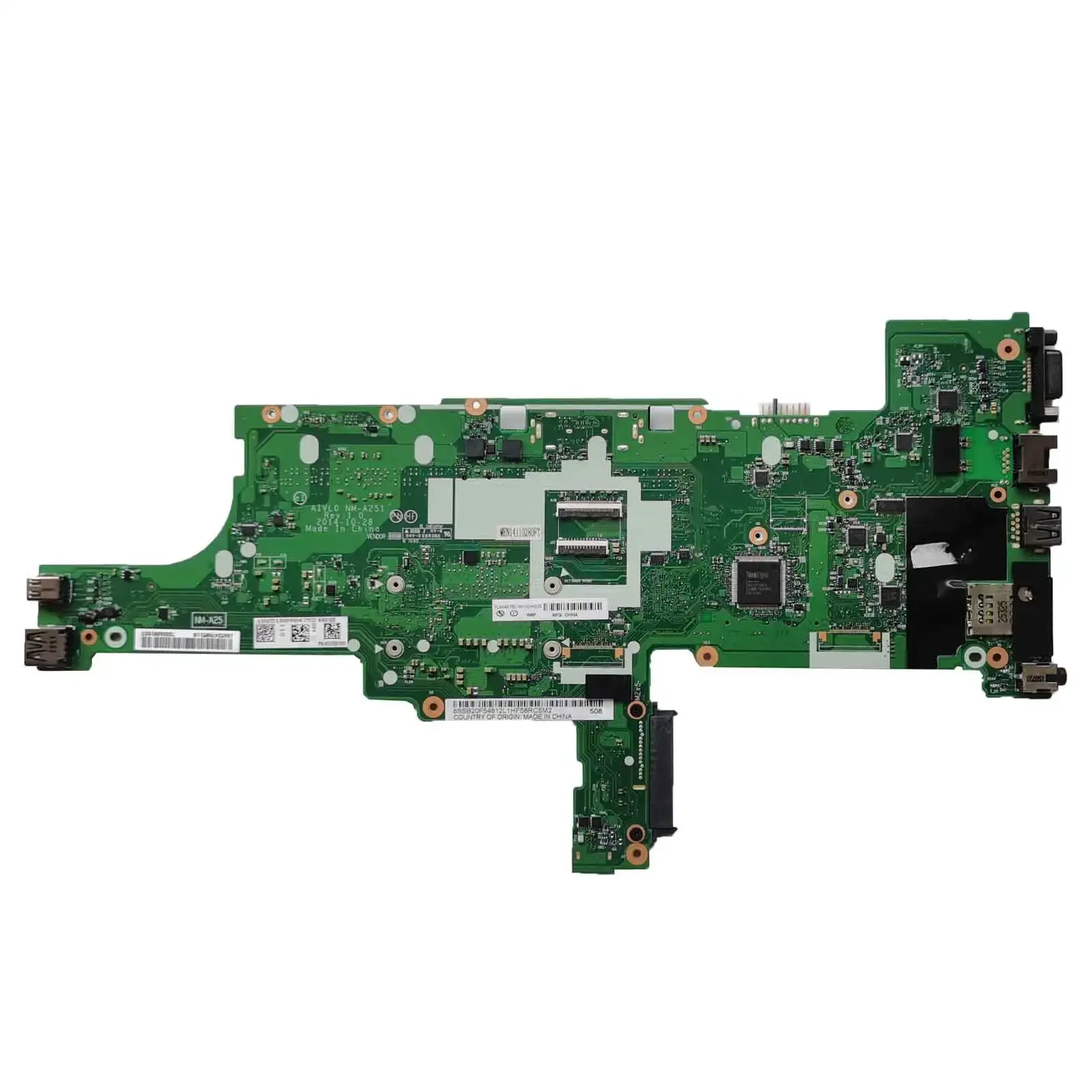 For Lenovo ThinkPad T450 Laptop Motherboard NM-A251 Mainboard with CPU I3 I5 I7 5TH UMA 00HN525 00HT724  100% TESTED OK