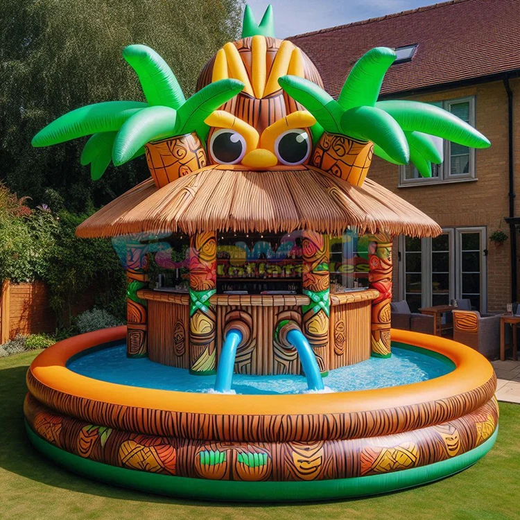 Popular inflatable outdoor water blow up bar pools party event backyard inflatable swimming pool bars