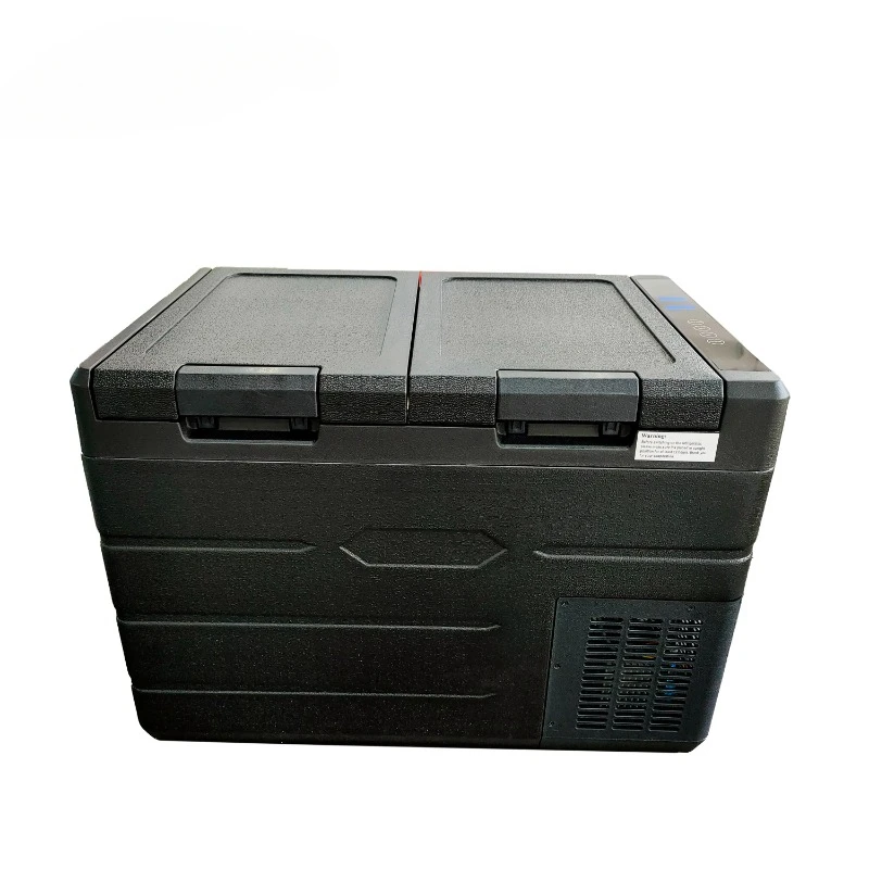 High-quality 12V 24v compressor 35L dual-zone mini car refrigerator, used for car RV food and fruit beverages