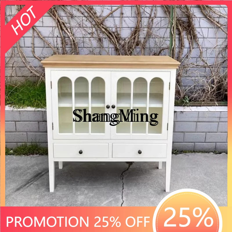 

ZYY Household Light Luxury Meal Side Cabinet Wall Storage Tea Cabinet Wine Display Cabinet