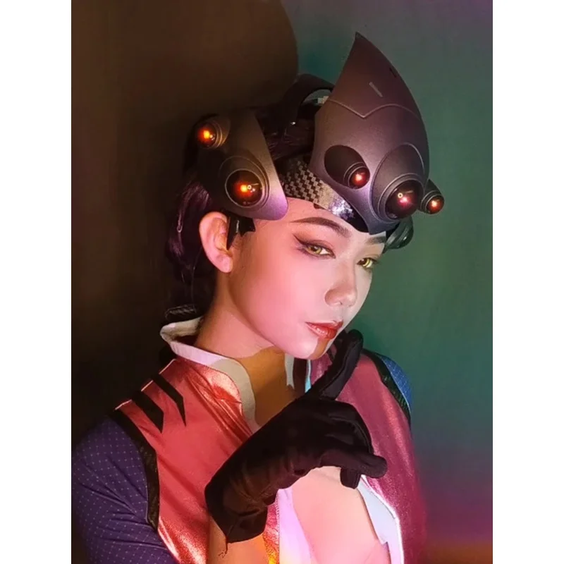 Game Overwatch Breathing LED Two Mode Widowmaker Helmet For Cosplay Widowmaker Mask With Lens France Player Headset Costume Prop