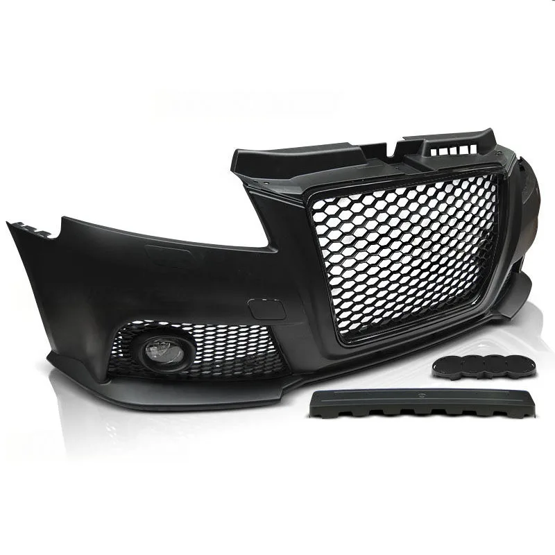 

For RS3 Type Front Bumper With Grille for A3 8P 14-22 Upgrade RS3 Front Bumper Body Kit