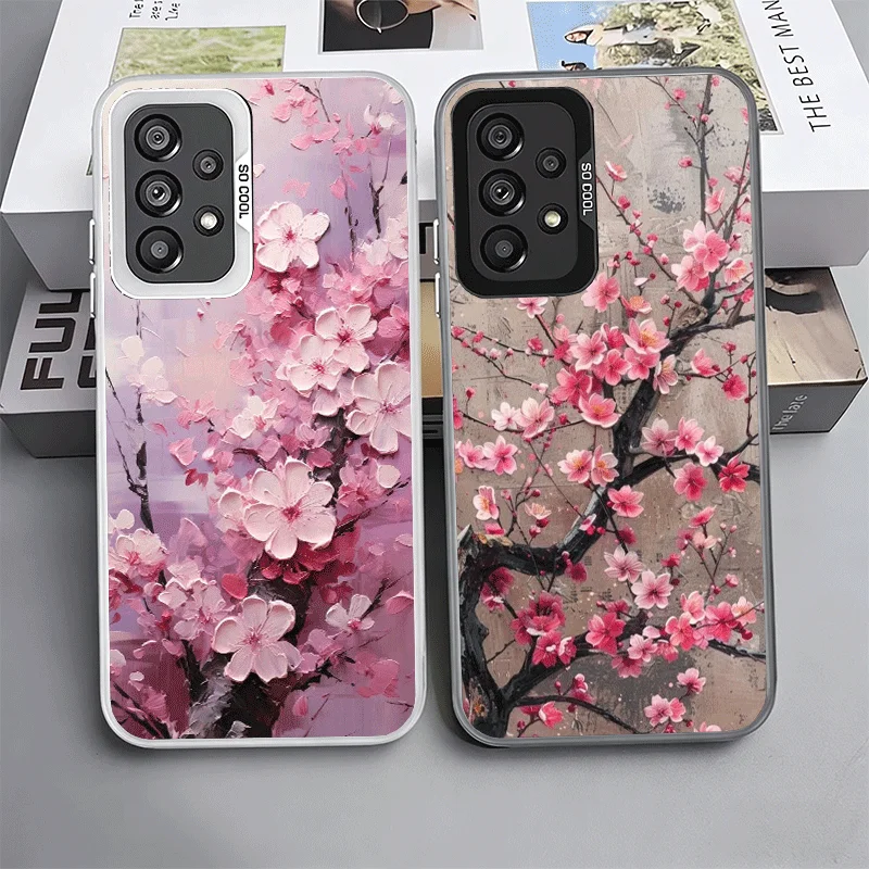 Cherry Blossom Sakura Fashion Shockproof Phone Case for Samsung A17 A16 A15 A14 A37 A57 A36 A56 A26 A35 A55 A25 A34 A54 A24 A13