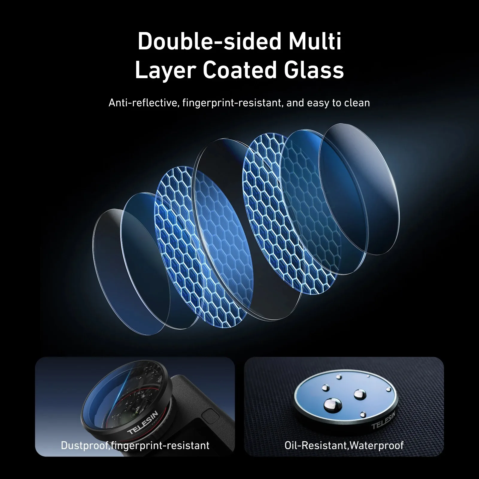 ชุดฟิลเตอร์เลนส์แบบถอดเร็ว TELESIN CPL ND8 ND16 ND32 UV VND สำหรับกล้อง DJI OSMO Action 6 อุปกรณ์เสริมสำหรับกล้องแอคชั่น ND UV VND