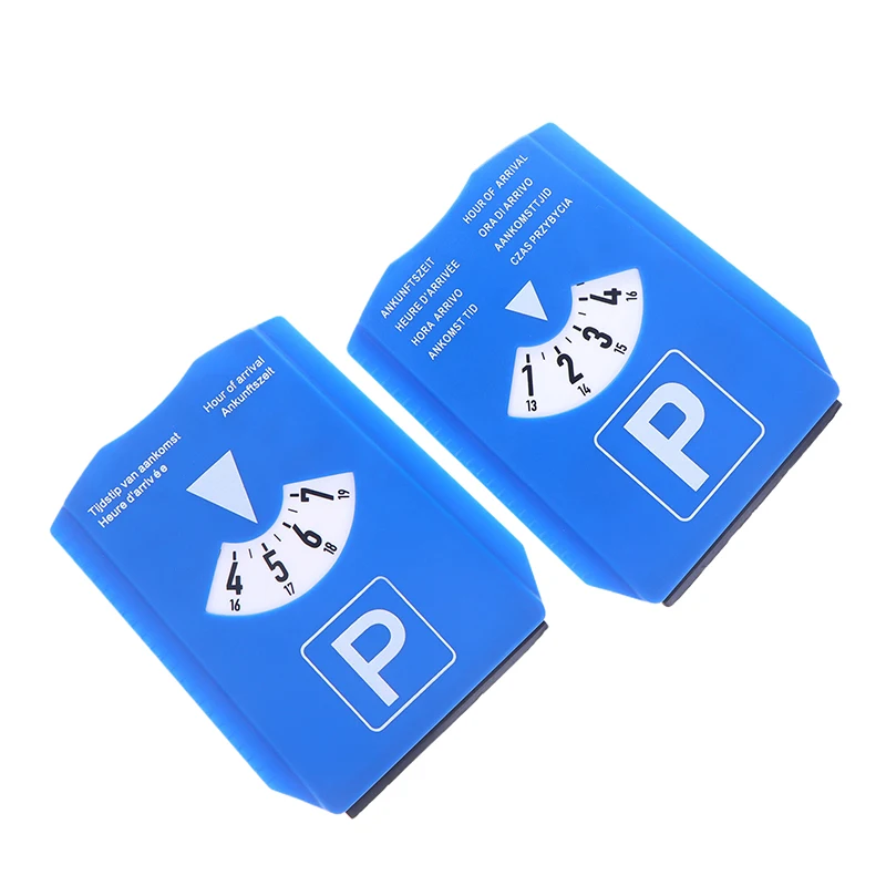 Blue Digital Parking Timer Disc Easy To Use Clock Tool Car Arrival Time Display Parking Enforcement Durable Car Accessories