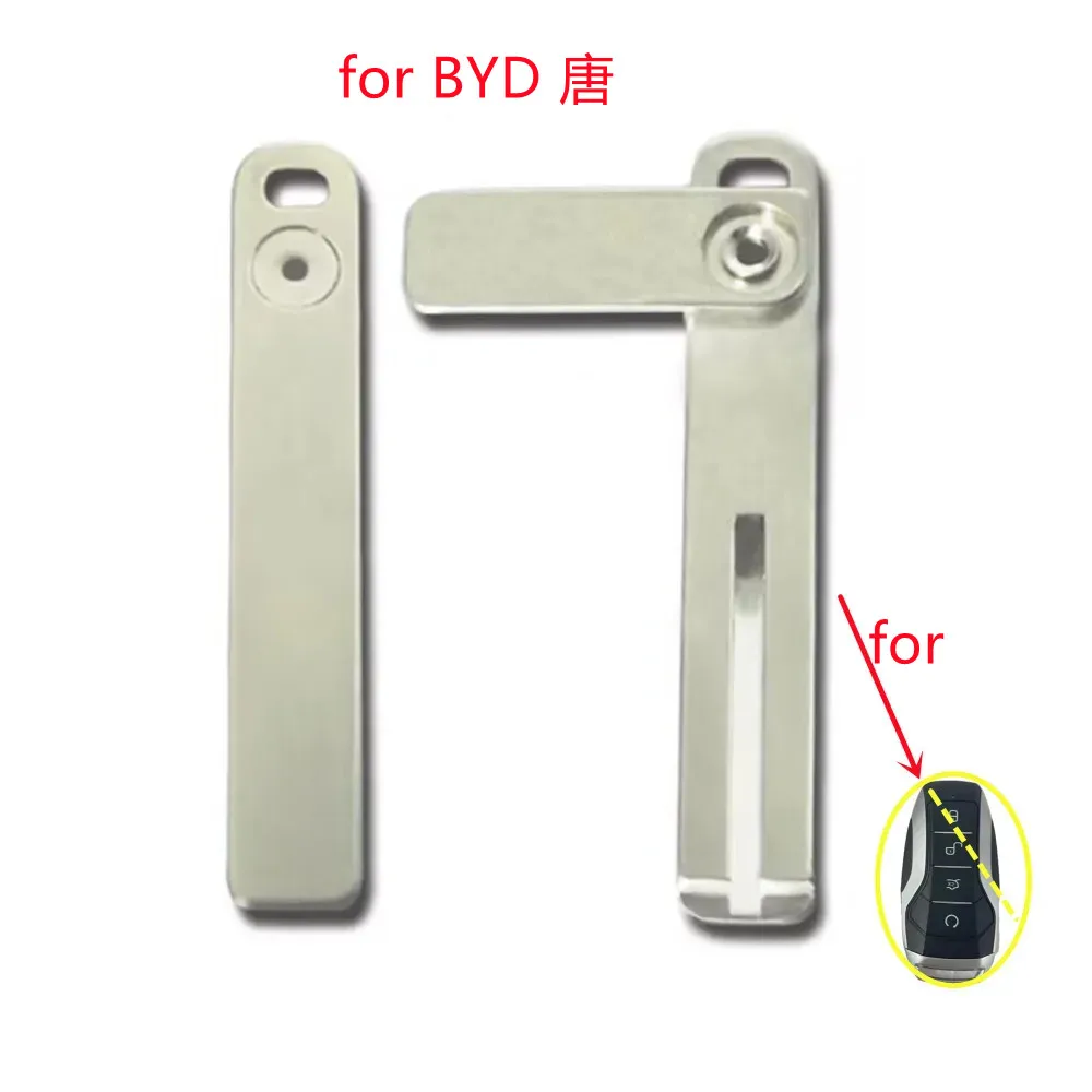 

10pcs/lot Car Emergency Smart Insert Key Blade Replacement for BYD Smart Card Remote Key