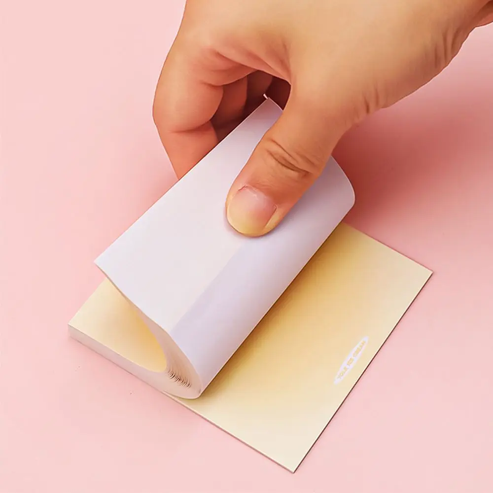 Self-Adhesive Stationery Scrapbooking Notepad Paper Writing Paper Notebook Sticky Notes Bookmark Gradient Color Memo Pads