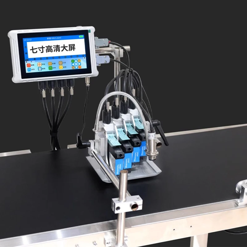 PM-7 Tij continue inkjetprinter Thermische batch vervaldatum Coder Afdrukken Online inkjetprinter voor plastic fles