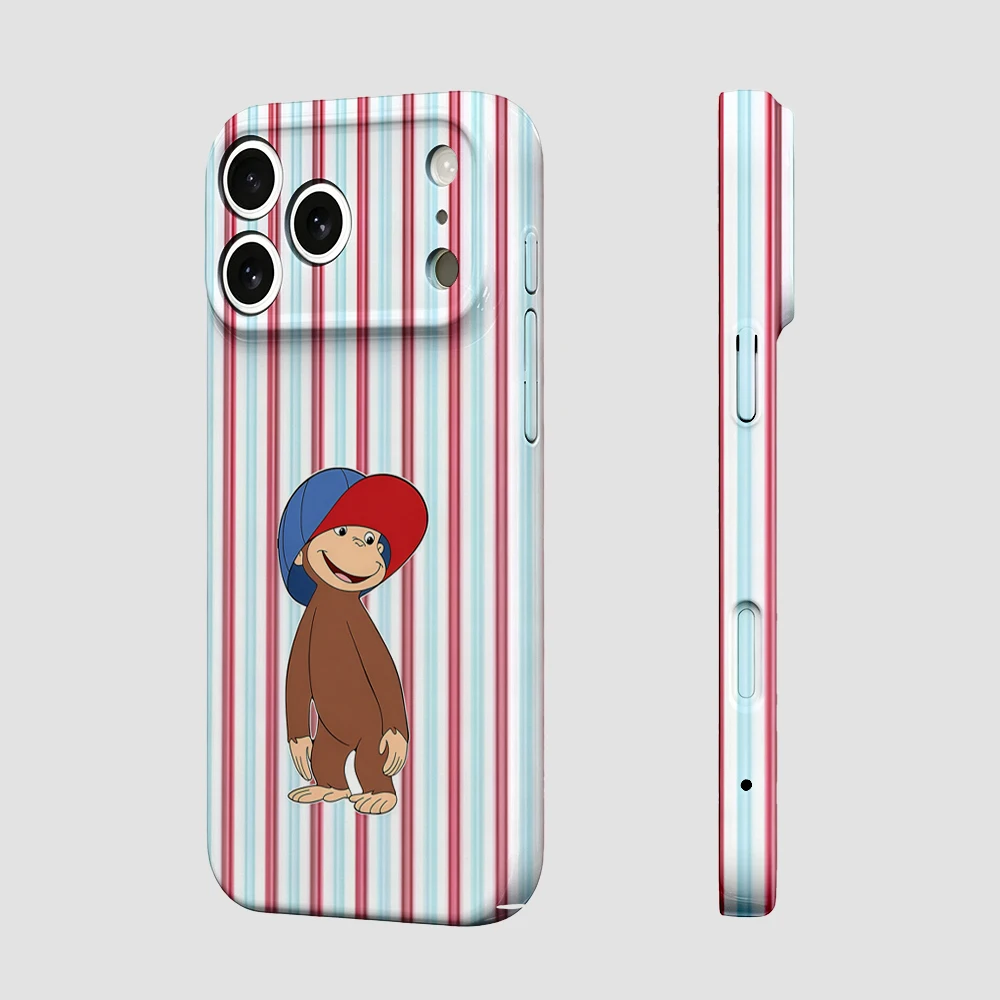 Monkey Blue Red Hat Phone Case For iPhone 17 16 15 14 13 12 11 Pro Max Air 16e 7 8 Plus XS Max X XR Hard PC Bumper Cover - view 5