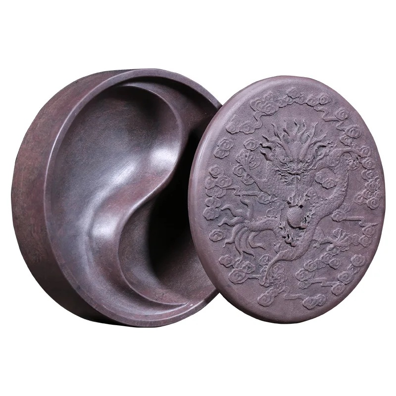 4 pulgadas, piedra en bruto, con tapa, sello, tai chi, piedra de tinta doble, piedra de tinta final, grabado, artesanía, caligrafía, suministros