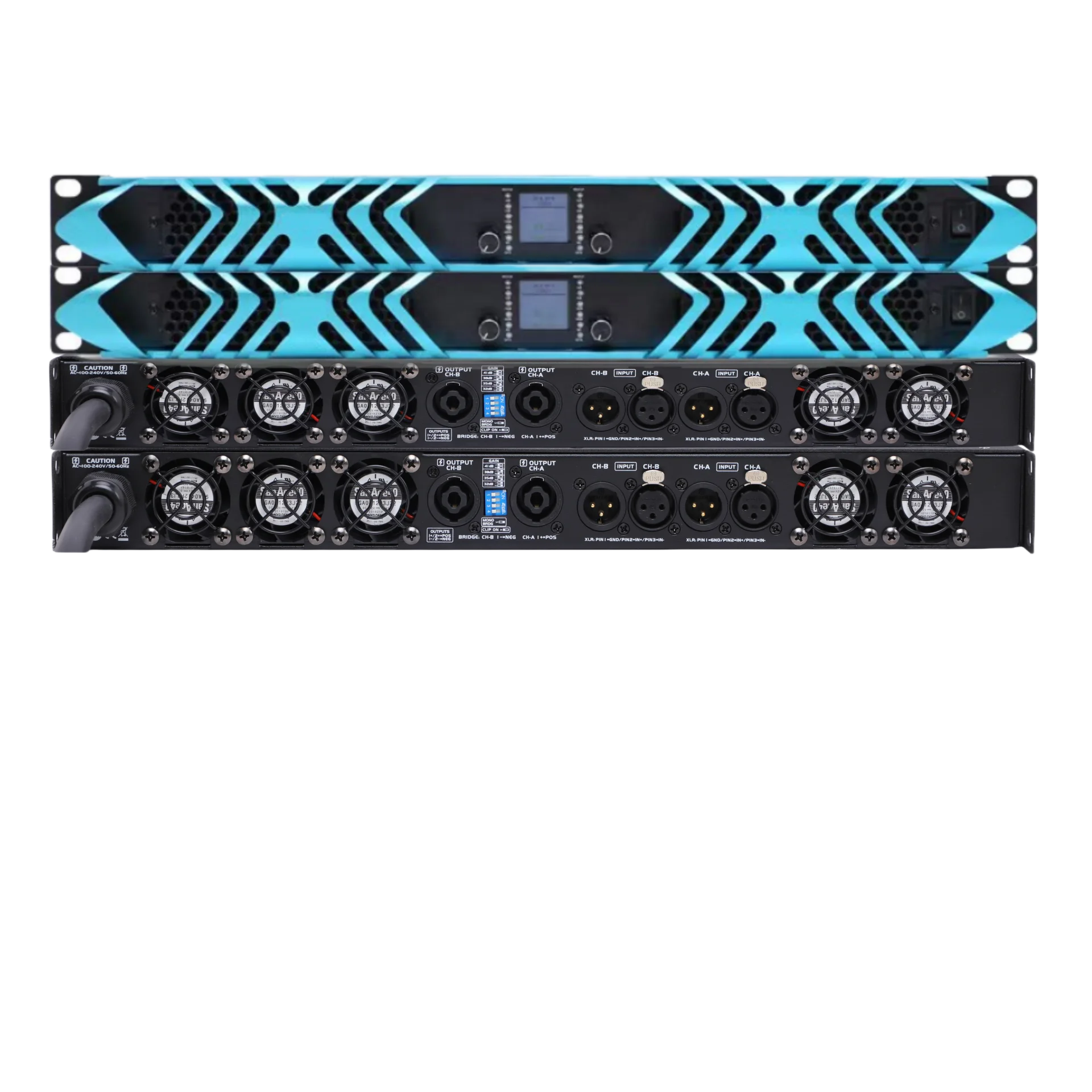 Hifi Digital 2 Channel 2x4300W 8Ohm PRO Audio Power Amplifier XLR Metal
