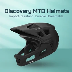 CAIRBULL Men's MTB Bike Helmet Full Face 54-61cm Unisex Cycling Helmets for Downhill Off-road XC Breathable Bicycle Equipment