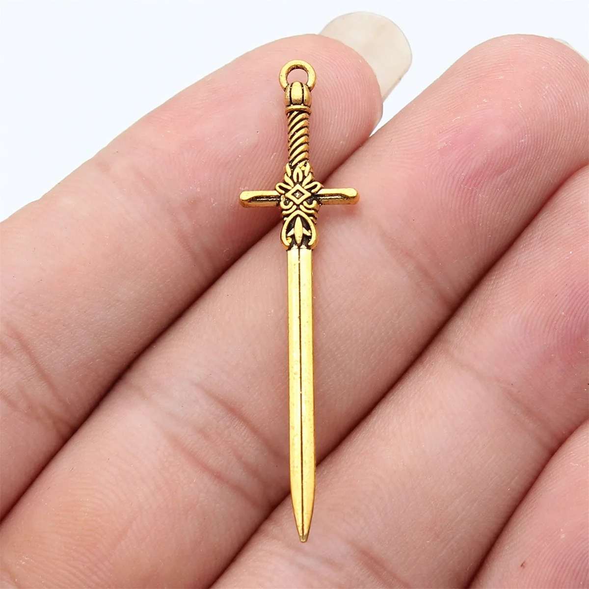 20pcs 50x12mm(1.97x0.47inch) Acgn Cosplay Sword, Gun, Sword And Halberd Charms