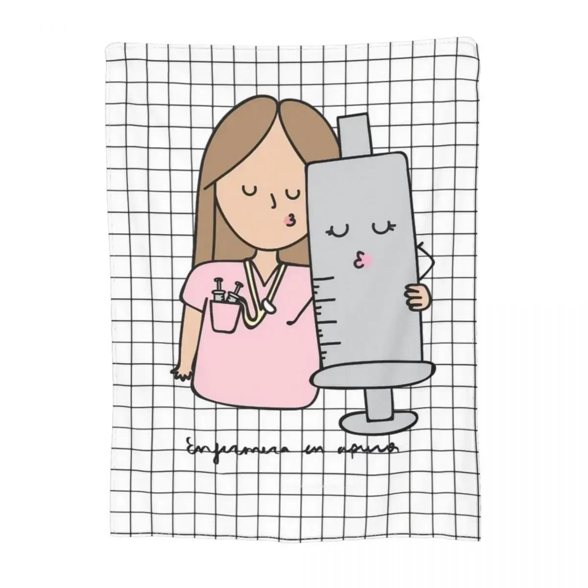 Schwester Zubehör Blanket Enfermera En Apuros Druck Flannel Medical Nap Blanket Blanket Lightweight for Sofa