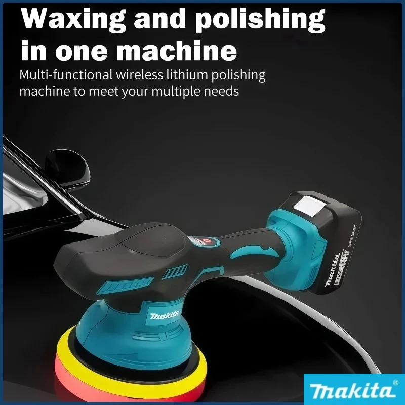 Makita Cordless 8 Gears Car Polisher Machine  Electric  Waxing Repairing Wireless Buffing Polisher 18V-20V Battery view 6