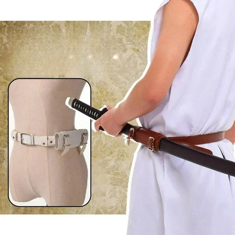 Demon Slayer Anime Cosplay Prop Japanese Samurai Sword Waist Sleeve Straps Ninja Katana Scabbard Belt Holder Katana Belt Holster